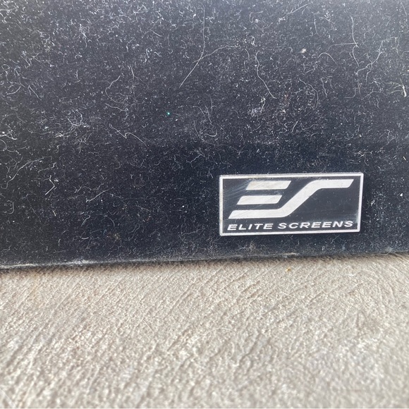 Elite Screens Black Fabric white screen 109